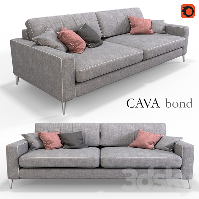 Cava Bond sofa 3DSMax File - thumbnail 1