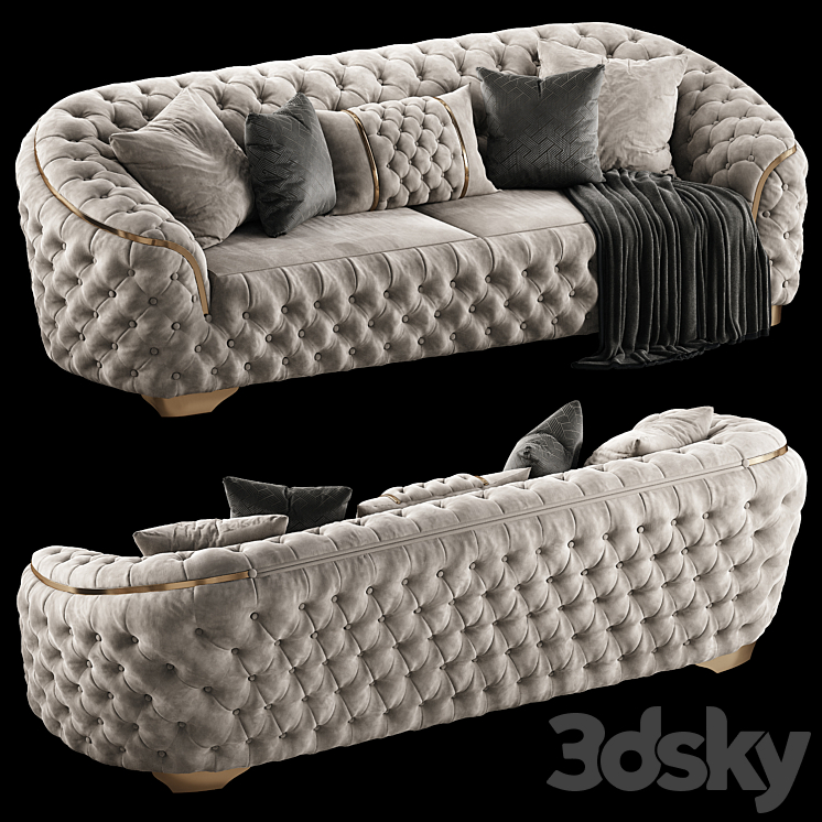 Cavali Sofa 3DS Max Model - thumbnail 2