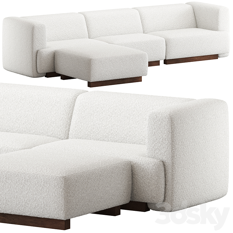 CB2 Terrain Sectional Sofa2 3DS Max Model - thumbnail 1