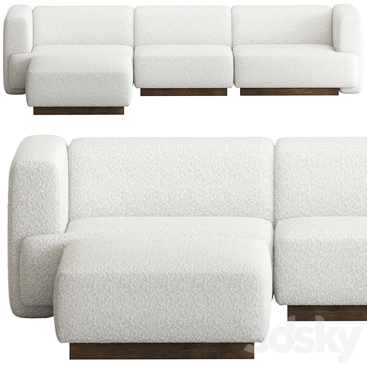 CB2 Terrain Sectional Sofa2 3DS Max Model - thumbnail 2