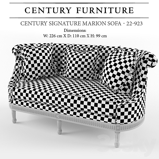 Century Signature Marion Sofa – 22-923 3DSMax File - thumbnail 3