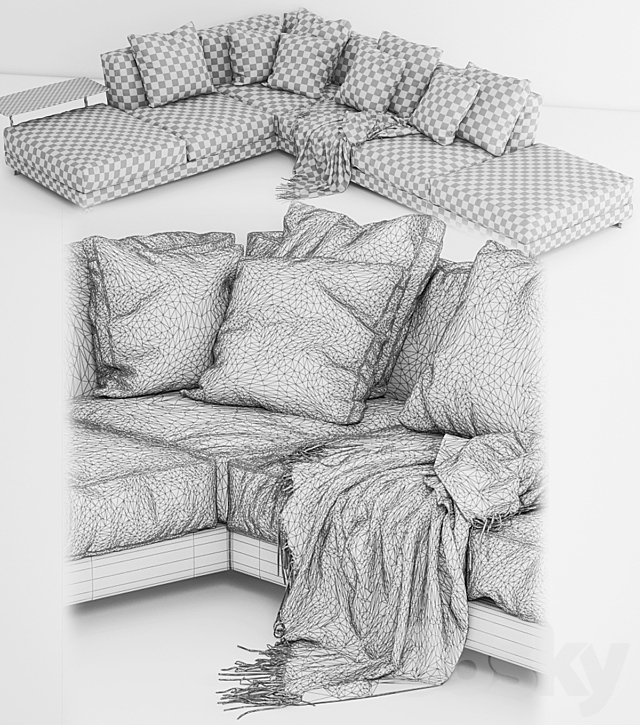 Cestone Sofa 01 3DSMax File - thumbnail 3