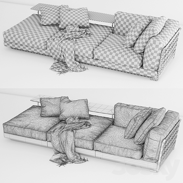 Cestone Sofa 03 3DS Max Model - thumbnail 2