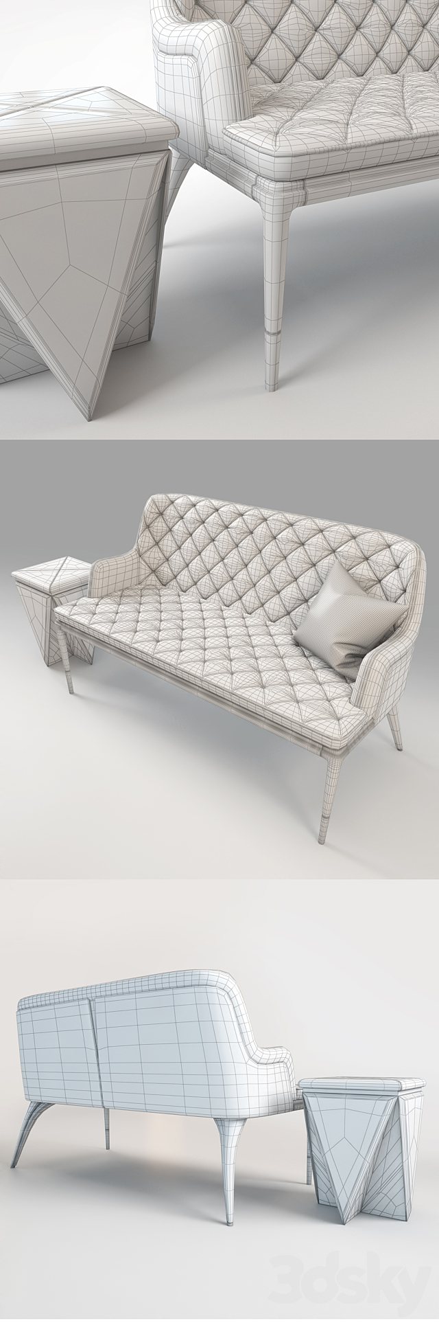 Charla two seat sofa 3DSMax File - thumbnail 3