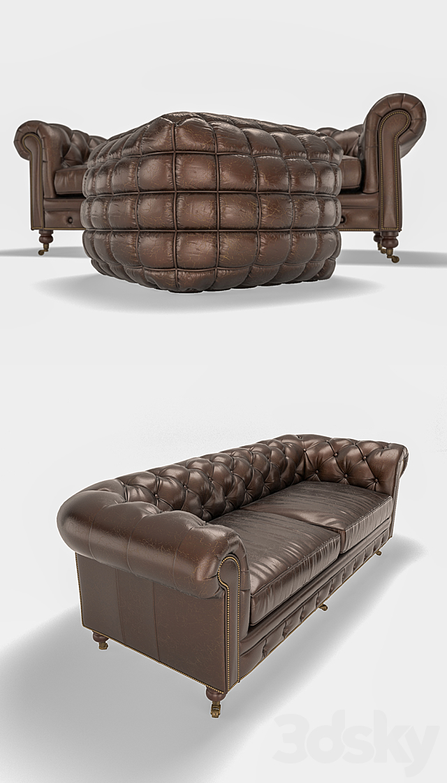 Chester sofa 3DSMax File - thumbnail 2