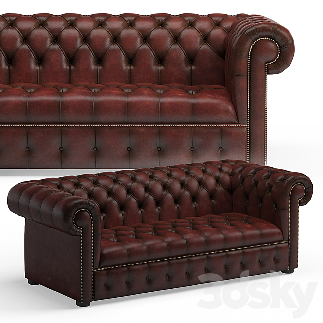 Chesterfield sofa 3dsMax Model - thumbnail 1