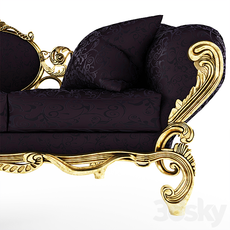 Classic MonaLisa sofa 3DS Max Model - thumbnail 2