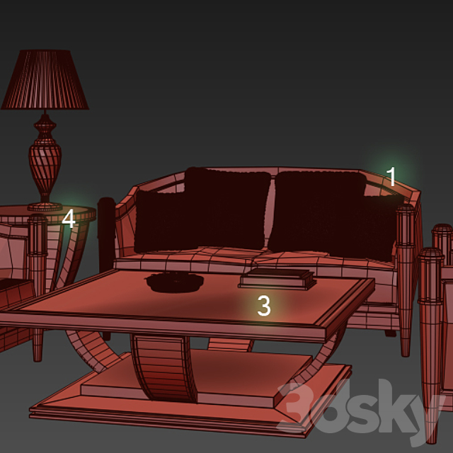 Collection of furniture MARINER 3DSMax File - thumbnail 3