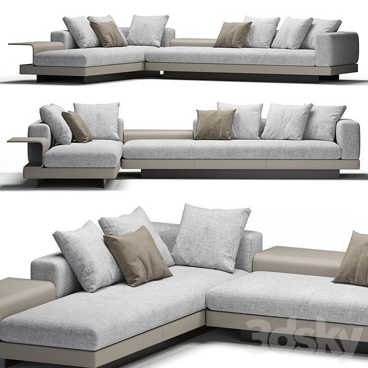 Connery Sofa 3DS Max Model - thumbnail 1