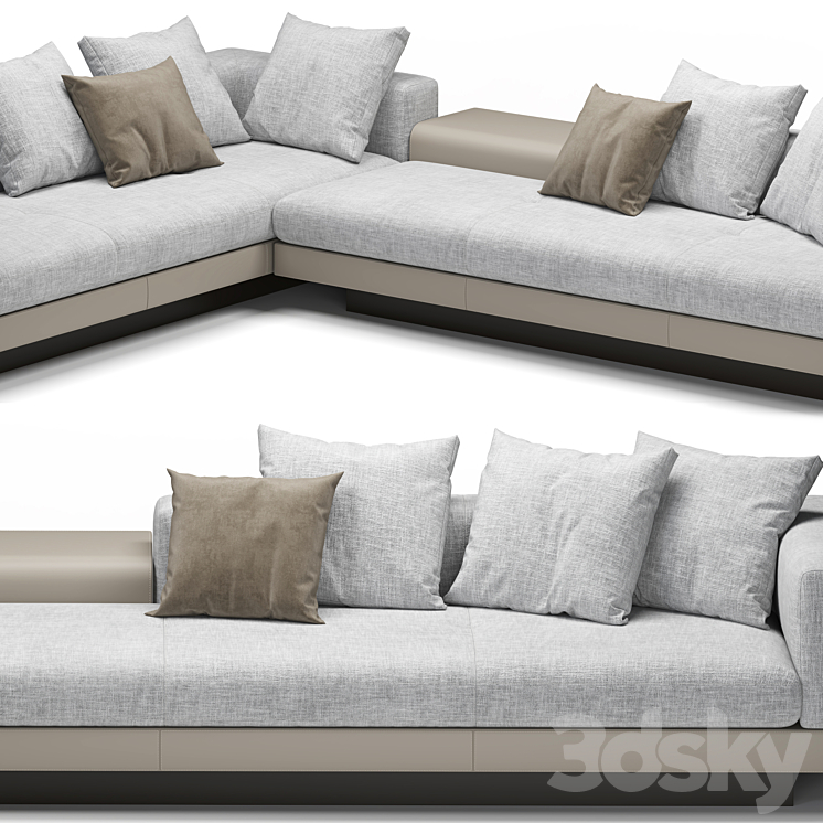 Connery Sofa 3DS Max Model - thumbnail 2