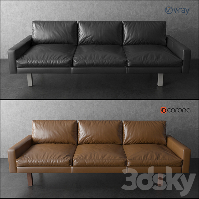 Contemporary Standard Felix Sofa 3DSMax File - thumbnail 1