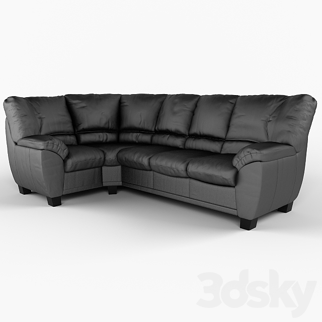 Corner sofa 3DS Max Model - thumbnail 1