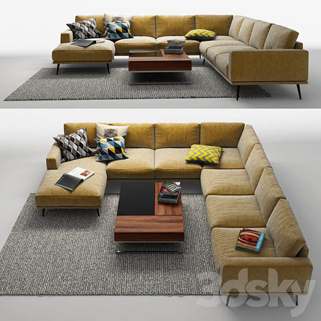 Corner sofa BoConcept 3DSMax File - thumbnail 2