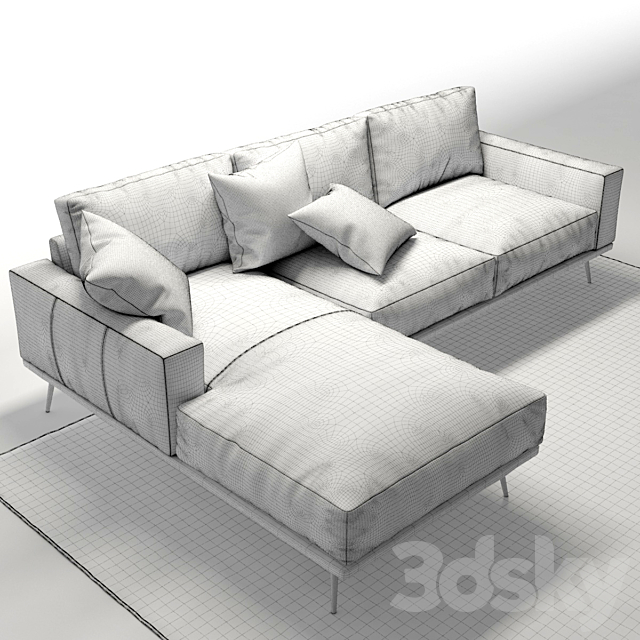 Corner sofa BoConcept 3DSMax File - thumbnail 3