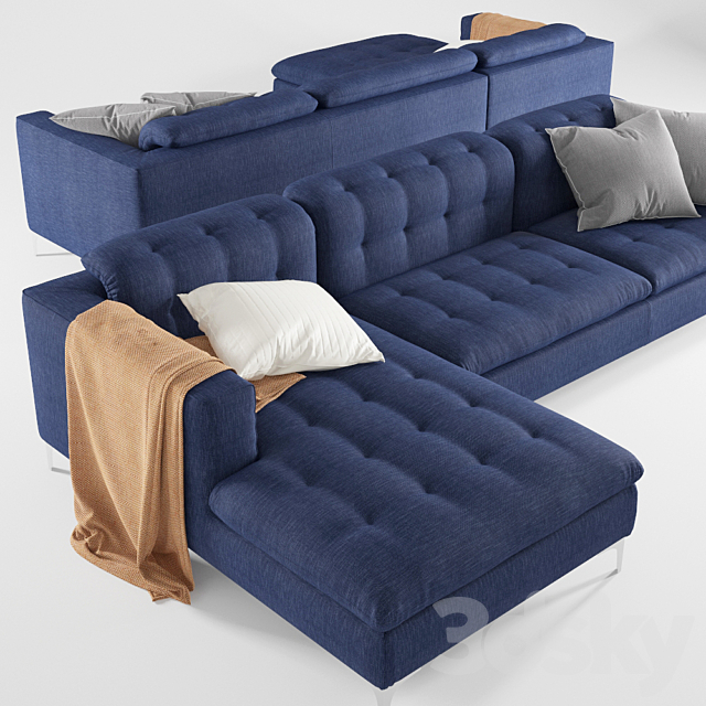 Corner sofa Calligaris Grace soft 3DS Max Model - thumbnail 2