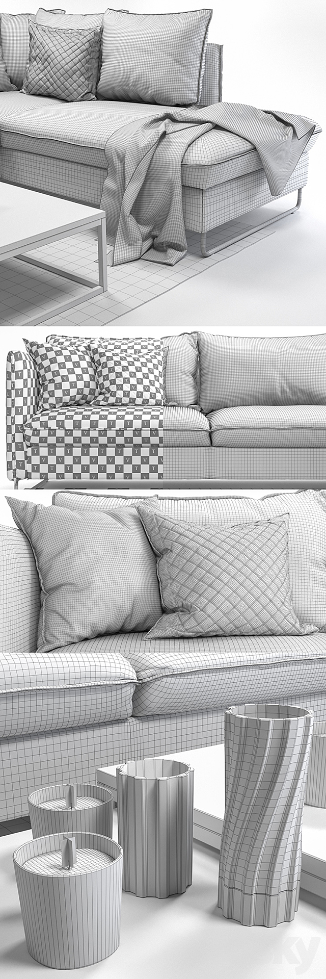 Corner sofa Flipper 3DSMax File - thumbnail 3