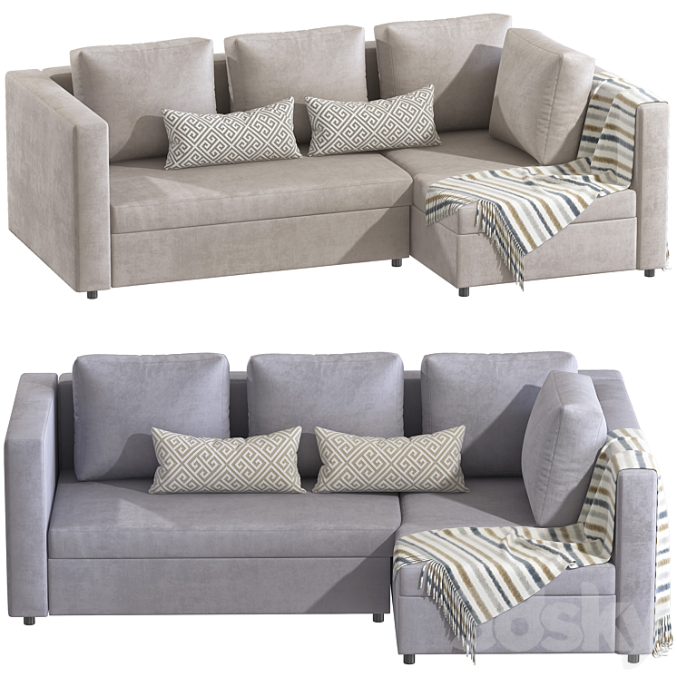 Corner sofa MILBURG 3DS Max Model - thumbnail 1