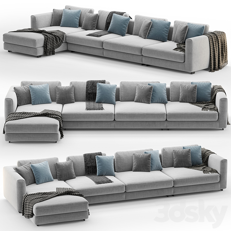 Corner sofa_002 CTS SALOTTI CAPETOWN 3DS Max Model - thumbnail 1