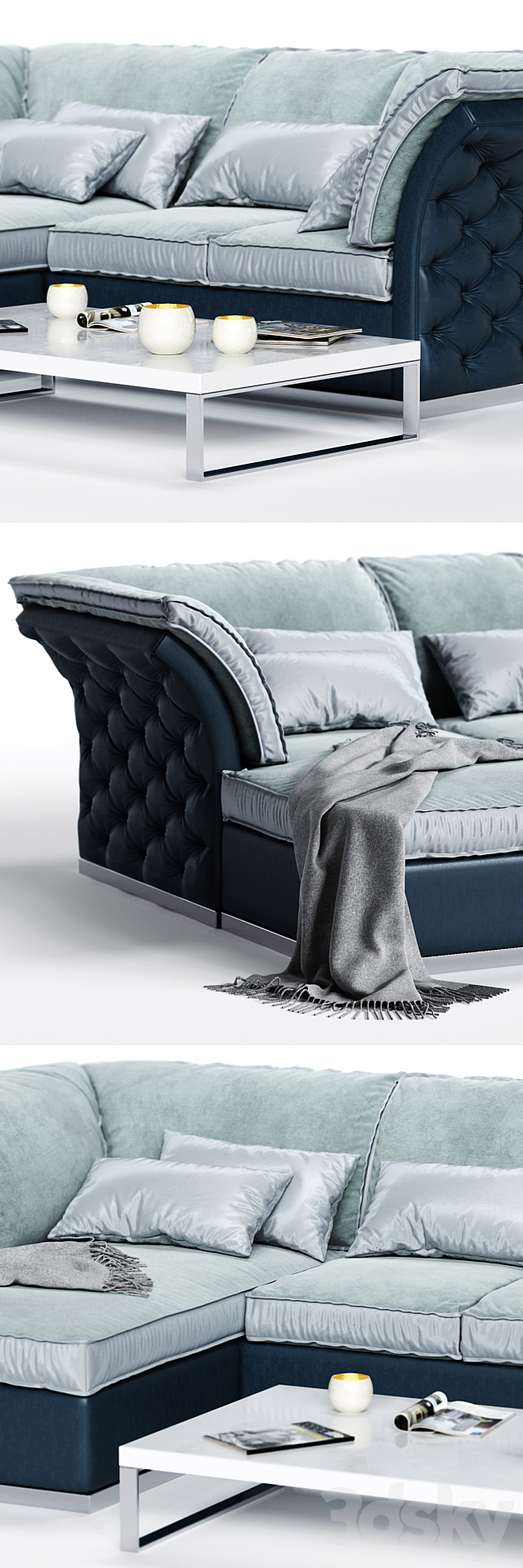 CorteZARI TIAGO Corner Sofa 3DSMax File - thumbnail 2