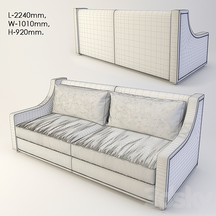 Costa Bella sofa Stanford 3DS Max - thumbnail 2