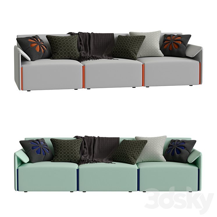 Costume sofa by Magis 3DS Max Model - thumbnail 1