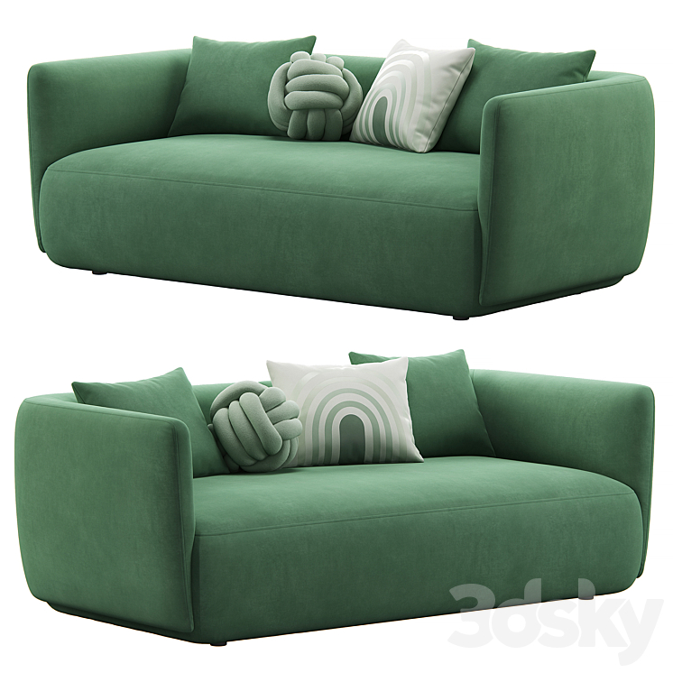 Cozy 2-seat Sofa by MDF Italia 3DS Max Model - thumbnail 3