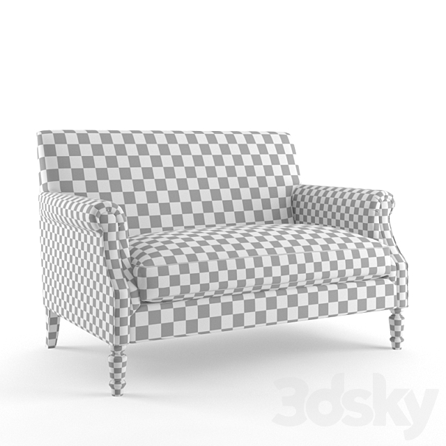 Crate & Barrel _ Suffolk Settee 3DS Max Model - thumbnail 2