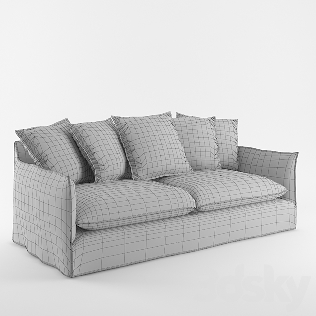 Crate & Barrel Sofa 3DS Max Model - thumbnail 2