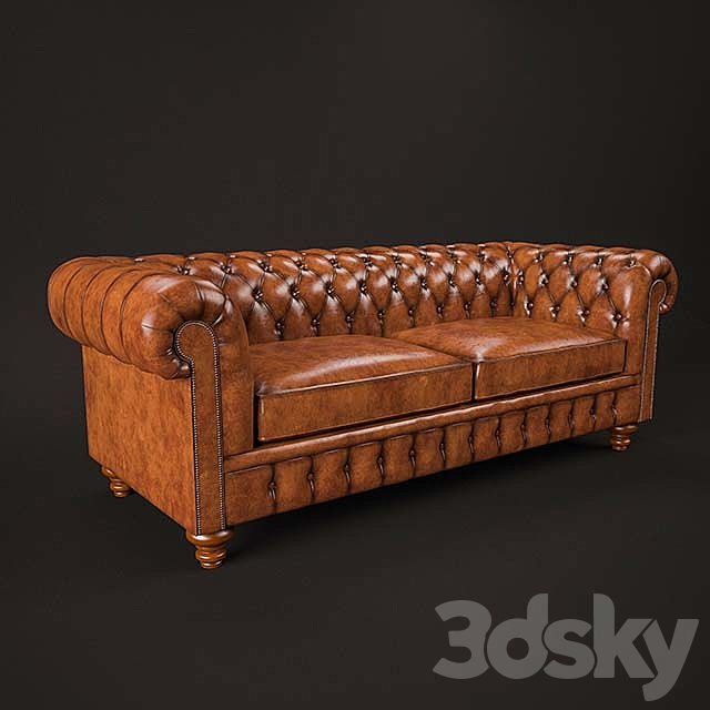 Cromwell Chesterfield Sofa 3DSMax File - thumbnail 1