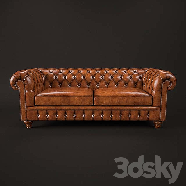 Cromwell Chesterfield Sofa 3DSMax File - thumbnail 2