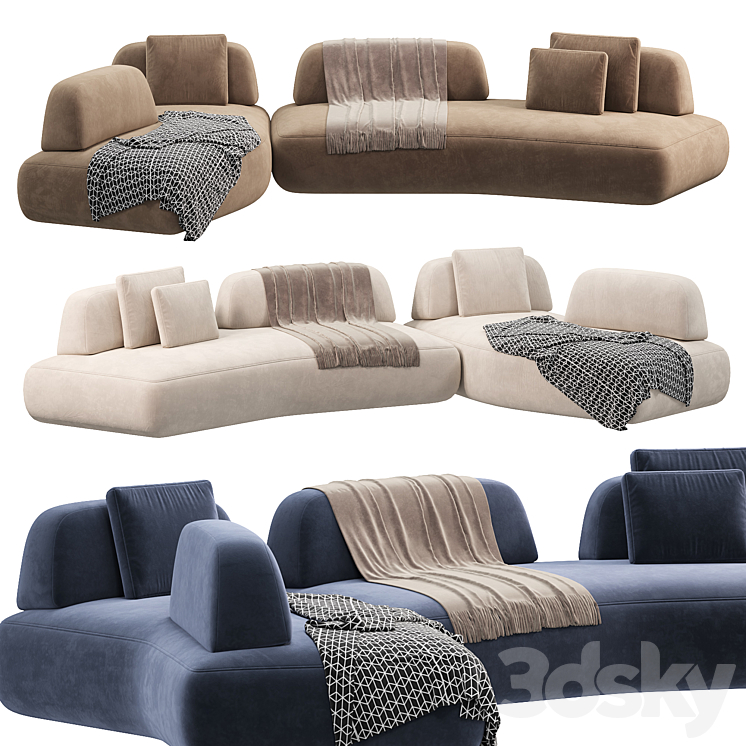 CURVE Sofa by Art Nova Sofas 3DS Max Model - thumbnail 1