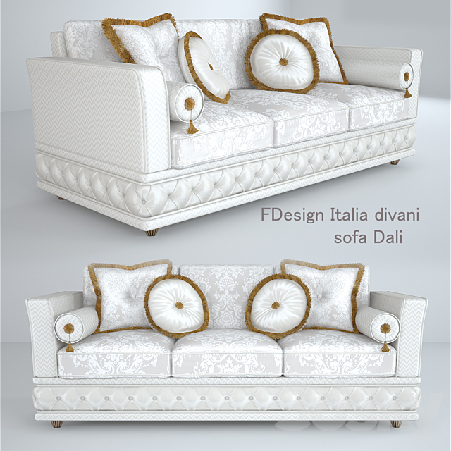 Dali Sofa 3-seater FDesign factory 3DSMax File - thumbnail 1