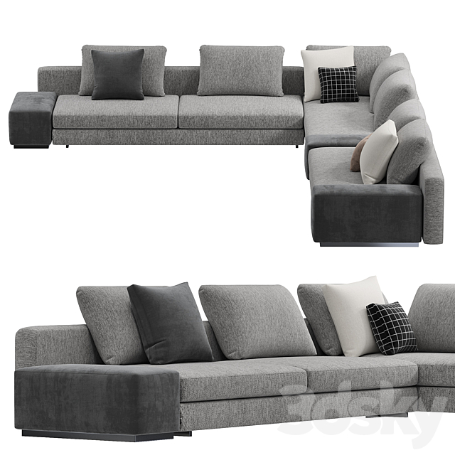 Daniels Sofa by minotti 3DSMax File - thumbnail 2