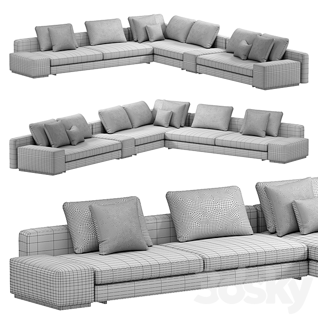 Daniels Sofa by minotti 3DSMax File - thumbnail 4