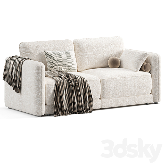 Dantone Home Marley straight folding Sofa 3ds Max - thumbnail 2