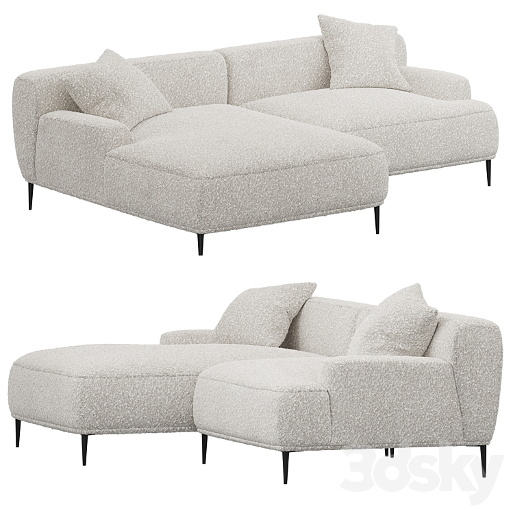 Dantone Home Sofa Albi corner 3DS Max Model - thumbnail 1