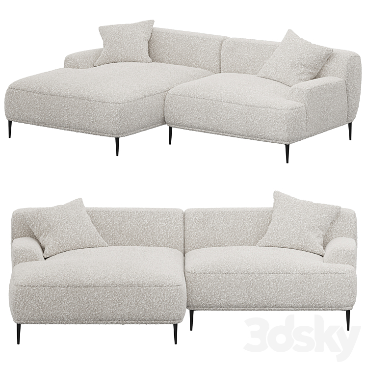 Dantone Home Sofa Albi corner 3DS Max Model - thumbnail 2