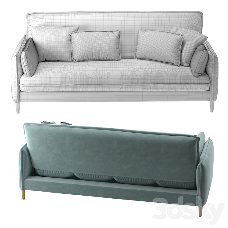 Dara sofa 3DS Max Model - thumbnail 2