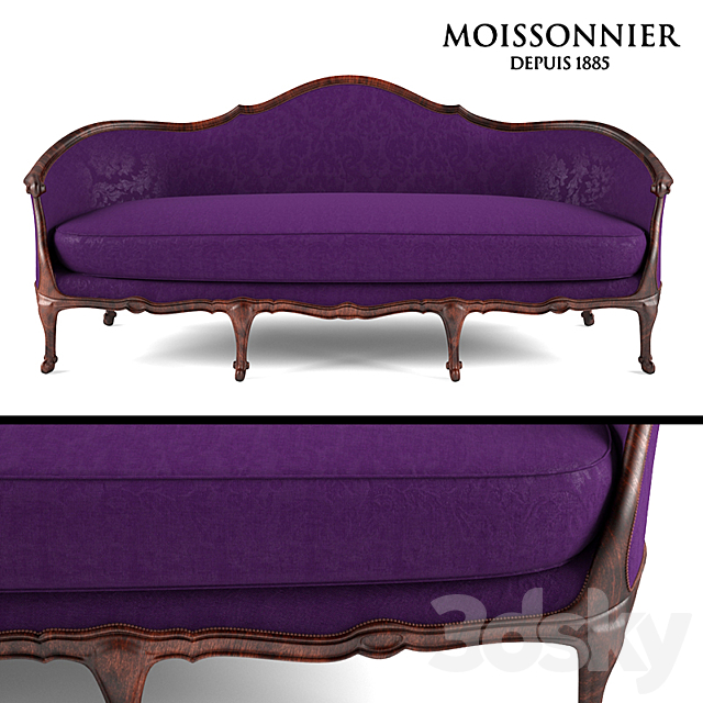 D’Aurevilly sofa by Moissonnier 3DSMax File - thumbnail 1