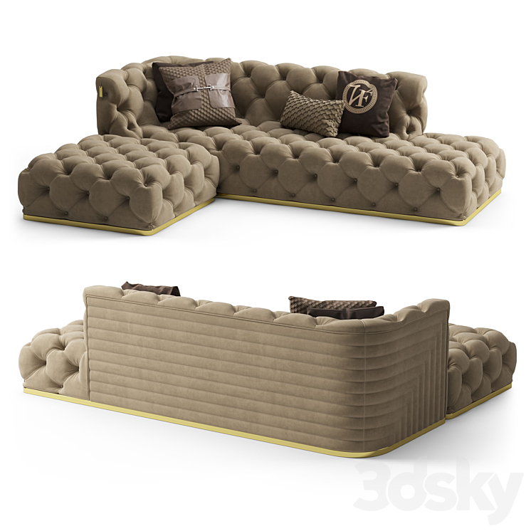 Daybed Vittoria Frigerio Caracciolo 3DS Max Model - thumbnail 1