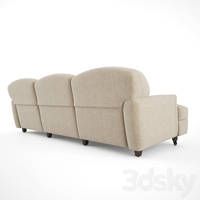 De Padova – Raffles Sofa (three-seater sofa) 3DS Max Model - thumbnail 3