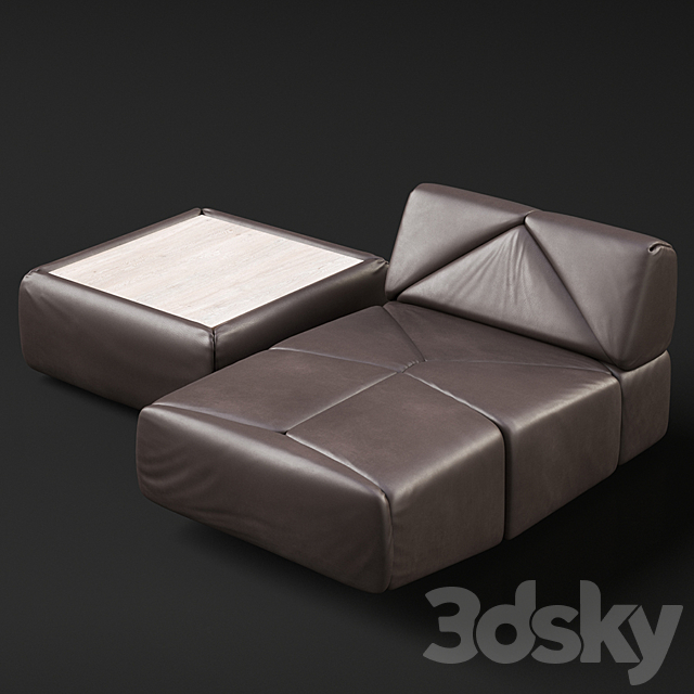 De Sede 88 daybed and table 3DSMax File - thumbnail 1