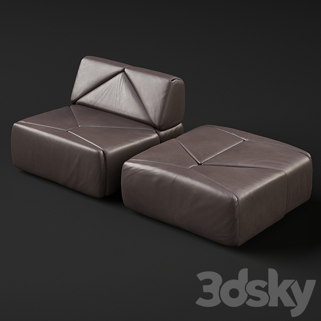 De Sede 88 pouf and base module 3DSMax File - thumbnail 1