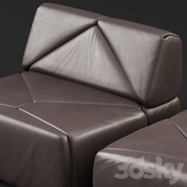 De Sede 88 pouf and base module 3DSMax File - thumbnail 3