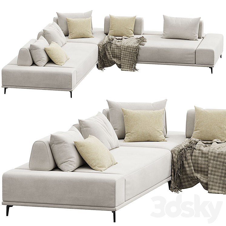 DEFINE Modular Sofa Module 03x05x03 3DS Max Model - thumbnail 1