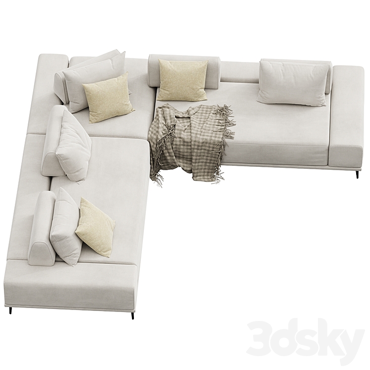 DEFINE Modular Sofa Module 03x05x03 3DS Max Model - thumbnail 2