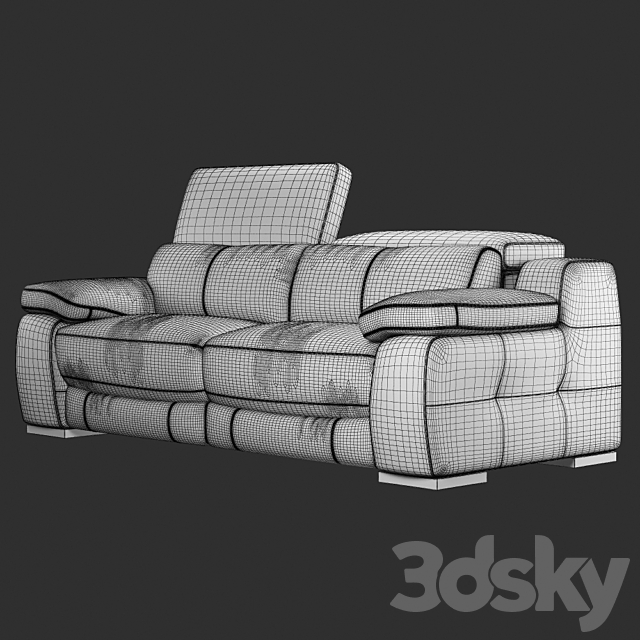 dfs Riposo 2 Seater Electric Recliner 3DSMax File - thumbnail 2