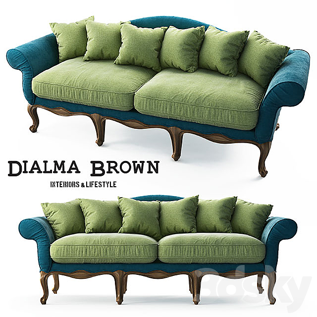 Dialma Brown Sofa DB005285 3ds Max - thumbnail 1