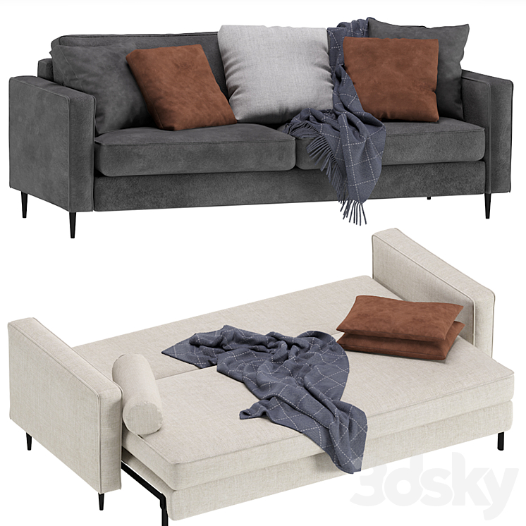 Dissent Sofa \/ Sofa DISENT 3DS Max Model - thumbnail 1