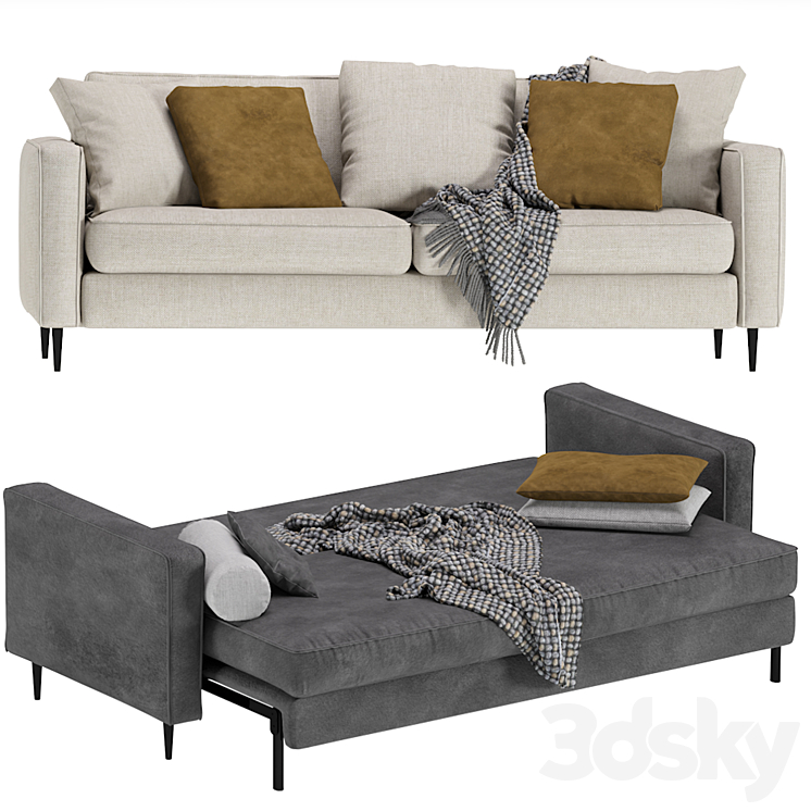 Dissent Sofa \/ Sofa DISENT 3DS Max Model - thumbnail 2